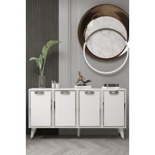 Demonte Decor 8221-32DD KB150 Konsol,tv Ünitesi Beyaz-Gümüş