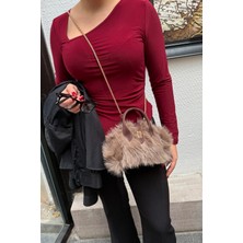 La'Graccio Paris La\'graccio Paris Kadın Marina Hasır-Peluş Askılı Çanta