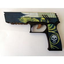 Empressco Ahşap P250 Wingshot Lastik Atar Oyuncak Tabanca, Siyah