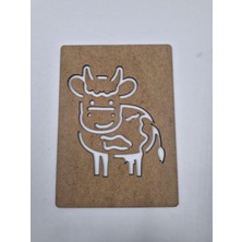 Empressco 10 Adet Ahşap Inek Montessori Çizim ve Etkinlik Seti 21X15 Cm, Kahverengi