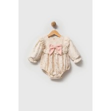 Aysskids Gale Uzun Kollu Dantel Detaylı Özel Gün Bayramlık Kız Bebek Romper