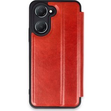 Royal Case Vivo Y18 Kapaklı Kılıf Içi Süet Kaplı ve Kartlıklı Pu Deri Kapak Ryc/flip Cover