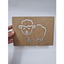 Empressco 10 Adet Kuzu Ahşap Montessori Çizim ve Sanat Seti, Kahverengi, 21X15 cm