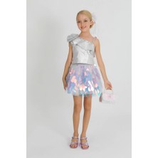 Star Pearl Kids Kız Çocuk Payet Crop Etek