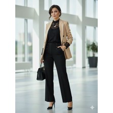 Elif Tarakçı Butik Siyah Kumaş Pantolon