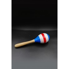 Empressco Mavi Ahşap Marakas, Renkli ve Şık El Yapımı Müzik Aleti