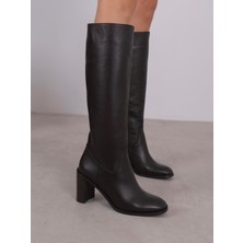 Ece'nin Butiği Zandra Kahve Hakiki Deri Kadın Çizme