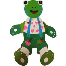 Empressco Renkli Ahşap Kukla Kurba Oyuncak, Eğlenceli ve Doğal Tasarım