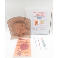 Empressco Beş Haftalık Ahşap Boyama ve Okuma Seti, Hediye Kitapli, Eğlenceli Aktiviteler