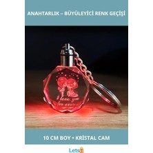 Letsii Kristal Renk Değiştiren Sevimli Çift Tasarımlı Anahtarlık