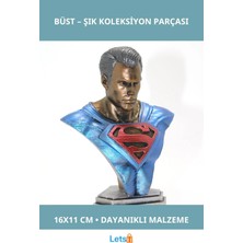 Letsii Özel Tasarım Süperman Büst Figürü 16X11 cm