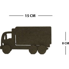 Empressco Ahşap Tekerlekli Oyuncak Seti, Tren, Minibüs ve Kamyon Biblo, Eğlenceli ve Şık Tasarım