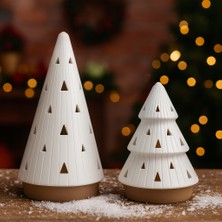 Flexilab Creative 3D Baskı Plastik Yılbaşı Ağacı Seti 2’li – Mumlu (Sarı & Yeşil)