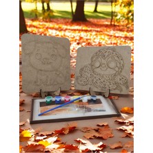 Empressco Iki Parça Ahşap Tembel Hayvan ve Köpek Boyama Seti, Eğlenceli ve Yaratıcı Aktivite