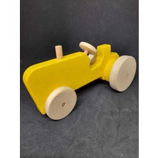 Empressco Sarı Ahşap Traktör Dekoratif Model, Ev ve Ofis Süsleri