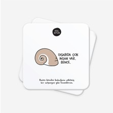 Hisli Şeyler Dışarda Çok Insan Var 2'li Bardak Altlığı Seti