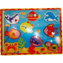 Empressco Renkli Ahşap Balık Tutma Panosu, Mıknatıs Uç, 30X23 cm