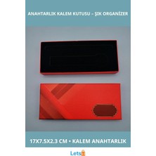 Letsii Kırmızı Renk Kalem ve Anahtarlık Kutusu Özel Kişiselleştirilebilir