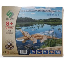 Empressco Boyanabilir Ahşap 3D Timsah Maketi, Eğlenceli ve Öğretici Hobi Seti