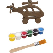 Empressco Kahverengi Ahşap Helikopter, Eğlenceli ve Doğal Çocuk Oyuncağı