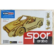 Empressco Renkli Ahşap Maket Spor Araba, Eğlenceli ve Şık Hobi Oyunu