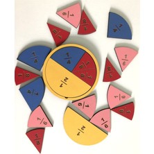 Empressco Renkli Ahşap Mini Kesir Takımı ile Eğlenceli Öğrenme Seti