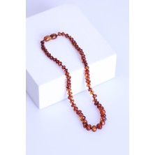 Safnaturel Sertifikalı Doğal Kehribar Bebek Kolyesi Damla Kehribar