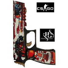 Empressco Beyaz Ahşap P250 Lastik Atar Oyuncak Tabanca, Eğlenceli ve Güvenli Oyun Arkadaşı