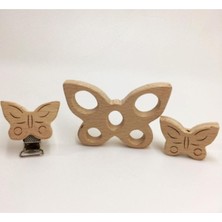 Empressco Bej Renkli Bebek Diş Kaşıyıcı Seti, Güvenli ve Rahat Kullanım