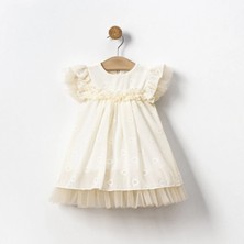 Aysskids Nil Kalp Desenli Kız Bebek Elbise