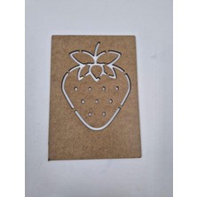 Empressco Kahverengi Çilek Ahşap Montessori Resim ve Çizim Seti 20X14 cm