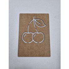 Empressco Kahverengi Ahşap Kiraz Temalı Montessori Eğitim ve Sanat Aktivitesi, 20X14 cm