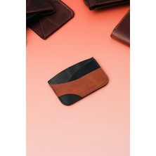 Nublado Kayra Leather Craft %100 Hakiki Deri El Yapımı Minimalist Tasarım 5 Kart Gözlü Unisex Erkek Kartlık Cüzdan