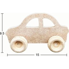 Empressco Renkli Ahşap Oyuncak Araba 15X9,5CM, Eğlenceli ve Şık Tasarım OY105