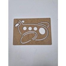 Empressco 10 Adet Ahşap Uçak Montessori Çizim ve Etkinlik Seti, 21X15 cm