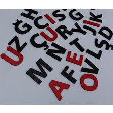 Empressco Çocuklar Için Renkli Ahşap Büyük Alfabe Seti, Eğlenceli Öğrenme Keyfi