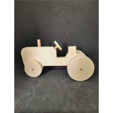 Empressco Ahşap Pembe Traktör Figür, Dekoratif ve Şirin Hediye Parçası