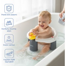 Babyjem Önden Açılır Banyo & Mama Oturağı Beyaz