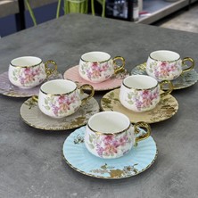 Akdeniz Home Acar Dovy 6’lı Lüx Porselen Kahve Fincan Takımı – 80 ml Türk Kahvesi Fincanı HXF-08434