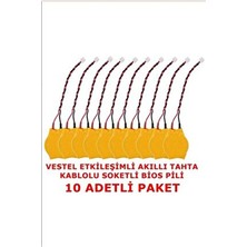 Westinghouse Vestel Faz-2 Akıllı Tahta Kablolu Soketli Bios Pili 10 Adet
