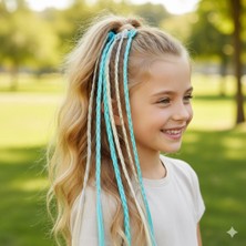 Dodomar Tokalı Örgülü Saç 6 Adet Mavili Kıskaç Tokalı Peruk Saç Tokası 32 cm Uzunluk