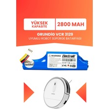 Grundig Vcr 3129 Uyumlu Batarya (Yüksek Kapasite) 2800MAH Pil Robot Süpürge Bataryası