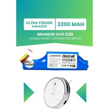 Grundig Vcr 3129 Uyumlu Batarya (Ultra Yüksek Kapasite) 3200MAH Robot Süpürge Bataryası