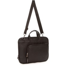 Newish Polo Erkek Siyah Suni Deri Deri Evrak ve Laptop Çantası NEWPOLO379