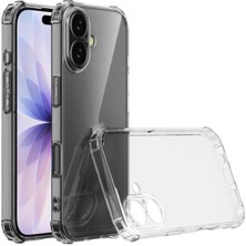 Kzy Apple iPhone 17 Kapak ile Uyumlu Kamera Korumalı Airbag Antishock Köşe Korumalı Şeffaf Silikon Kılıf