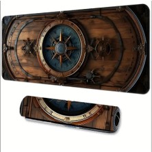 Sge Teknoloji 90X40 cm Denizci Dümen Tasarımı Kaydırmaz Taban Speed Yüzey Oyuncu Mouse Pad Gaming