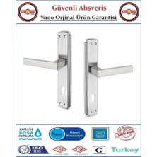 Gross AVM Berfin İç Oda Kapı Kolları - Nikel Kaplama - 1 Takım Ön ve Arka