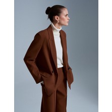 Dilvin 60767 Blazer Ceket-Kiremit