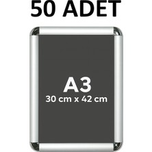 OfisDS 50 Adet A3 Alüminyum Çerçeve Rondo Köşe Aç Kapa Açılır Kapanır