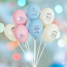Dodomar Baskılı Orjinal Lisanslı Lilo Stitch (Stiç) 8 Li Balon 12 Inç 30 Cm. Sadece 8 Li Balon